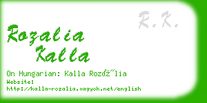 rozalia kalla business card